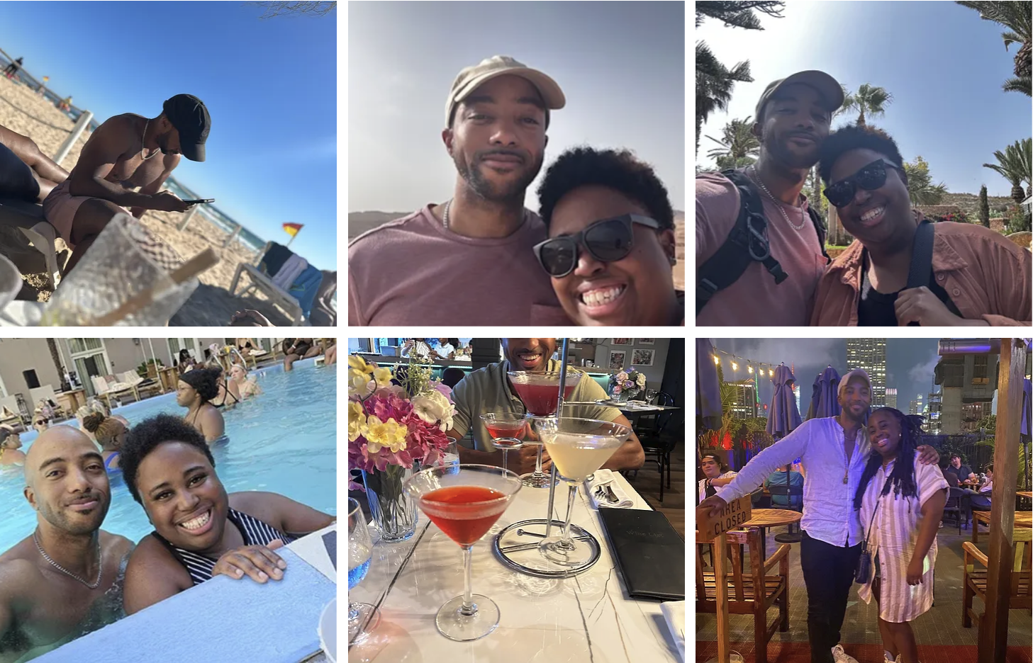 A black man and black woman enjoying life and traveling